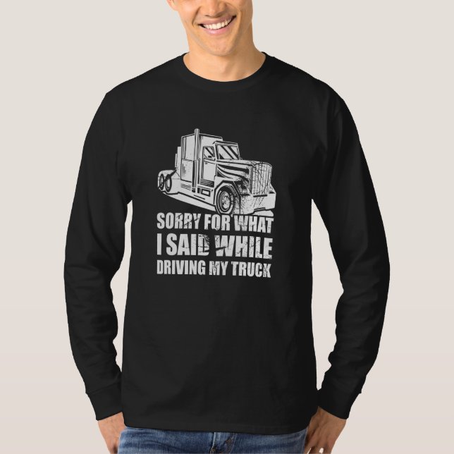 Camiseta Flatbed Truck 18 Wheeler for a Semi Truck Driver M (Frente)