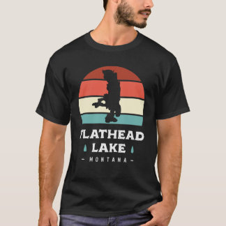 Camiseta Flathead Lake Montana National Park Camping Retro