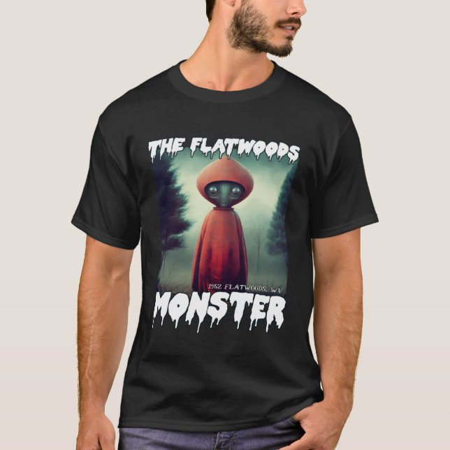 Camiseta Flatwoods Monster Braxie 1952 Creepy Alien Cryptid (Frente)