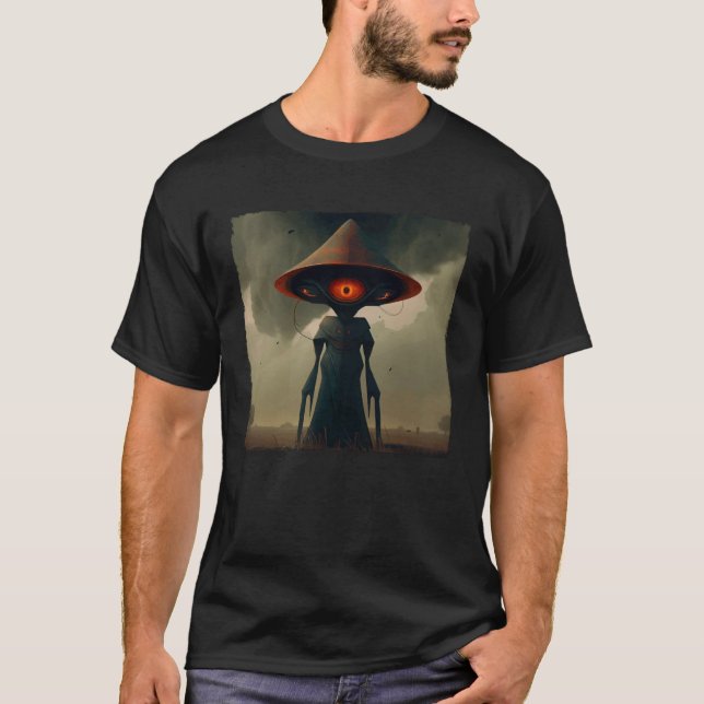 Camiseta Flatwoods Monster Braxie 1952 Creepy Alien Cryptid (Frente)