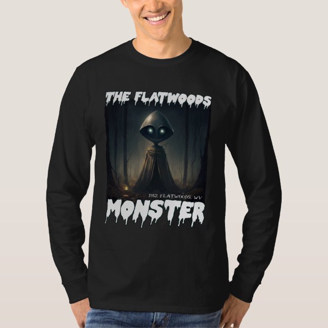 Camiseta Flatwoods Monster Braxie 1952 Creepy Alien Cryptid (Frente)