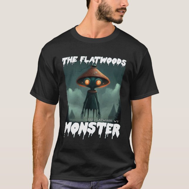 Camiseta Flatwoods Monster Braxie 1952 Creepy Scary Cryptid (Frente)
