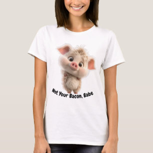 Camiseta Flauffy Piglet com Olhos Grandes - Seja gentil, vá