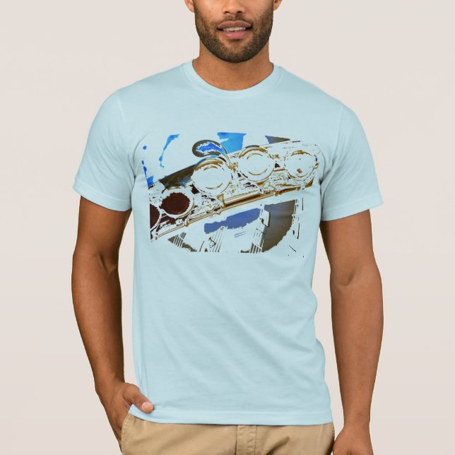 Camiseta flauta azul (Frente)