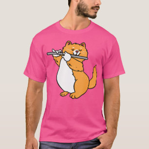 Camiseta Flautista de Flauta de Gato