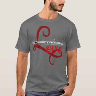 Camiseta Flautista de Woodwind Flute Love