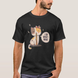 Camiseta Flautista Gato-Flauta