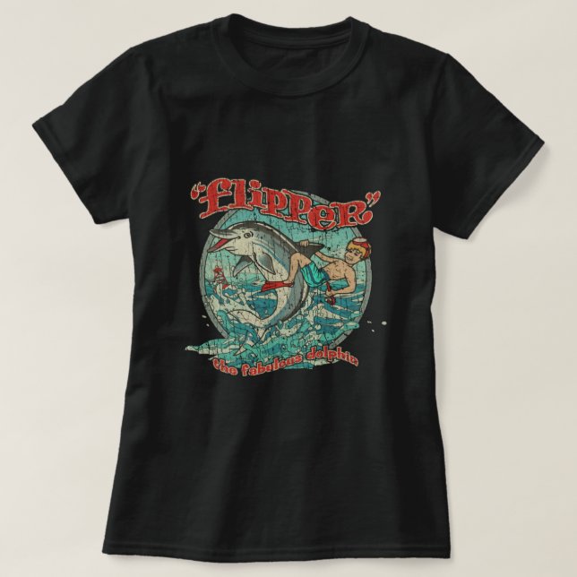 Camiseta Flautista O Fabuloso Dolphin 1964 T-Shirt (Frente do Design)