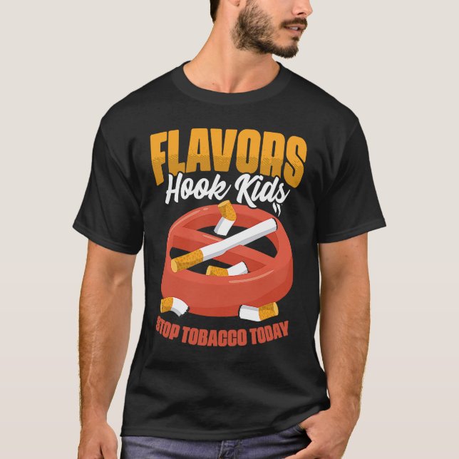 Camiseta Flavors Hook Kids  Take Down Tobacco Day Anti Smok (Frente)