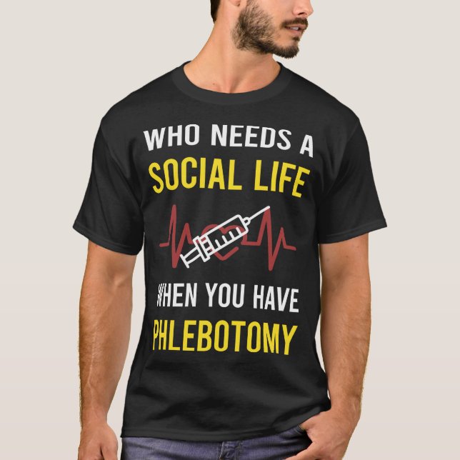 Camiseta Flebotomista da Vida Social (Frente)
