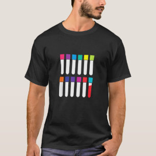 Camiseta Flebotomista de Laboratório de Tubo de Ensaio Dout
