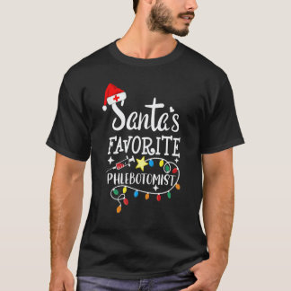 Camiseta Flebotomista Favorito do Papai Noel Natal Flebotom