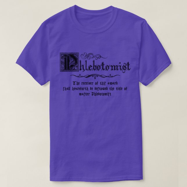 Camiseta Flebotomista Mestre Medieval (Frente do Design)