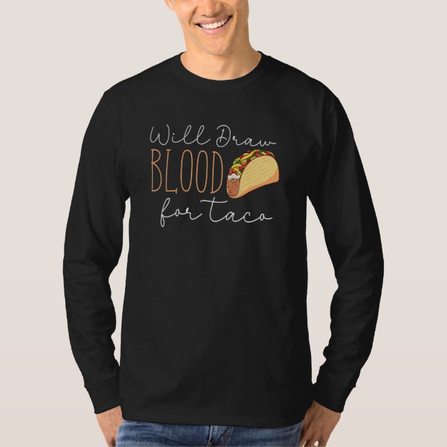Camiseta Flebotomista  Taco  Flebotomia  Retrô (Frente)