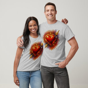 Camiseta Flecha Através do Meu Coração – Conjunto Romântico