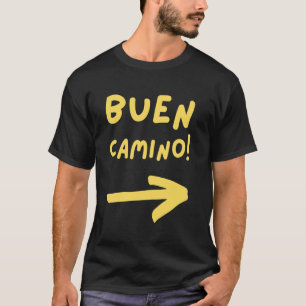 Camiseta Flecha do Buen Camino! Caminhando Peregrino pela E