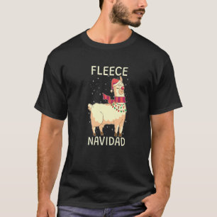 Camiseta Fleece Navidad Cute Alpaca
