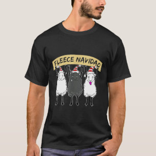 Camiseta Fleece Navidad Feliz Ovino Desenho Festivo de Nata
