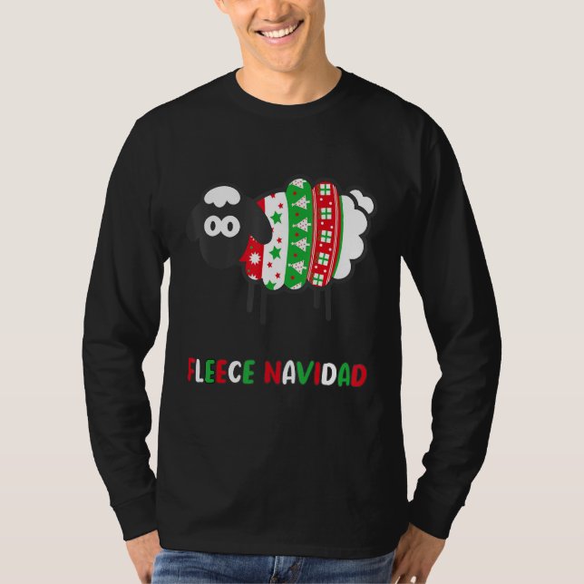 Camiseta Fleece Navidad Funny Xmas Pun Espanhol Com Gentil  (Frente)