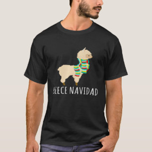 Camiseta Fleece Navidad Llama Feliz Natal Feliz Navidad