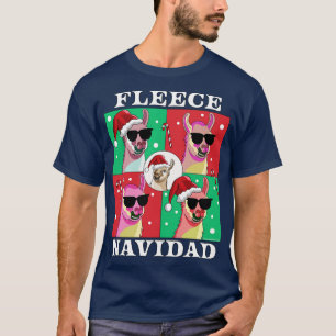 Camiseta Fleece Navidad Llama Feliz Navidad Funny Natal