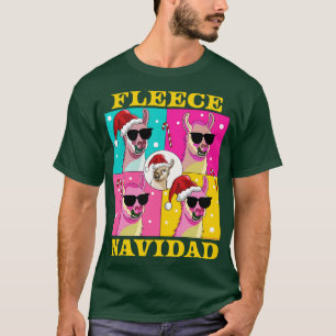 Camiseta Fleece Navidad Llama Feliz Navidad Funny Natal