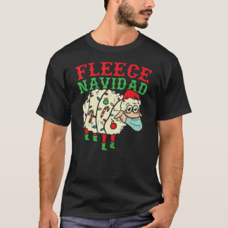 Camiseta Fleece Navidad Sheep Face Máscara de Natal