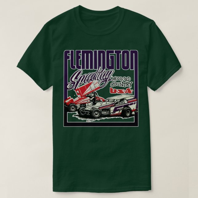 Camiseta Flemington Speedway Retro Design (Frente do Design)