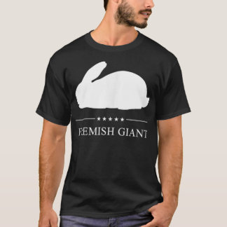 Camiseta Flemish Giant Rabbit White Silhouette