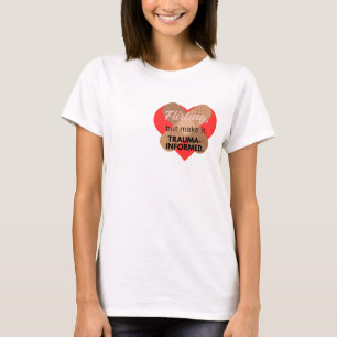 Camiseta Flertando, Mas Torne-O Bloqueado Informado Por Tra