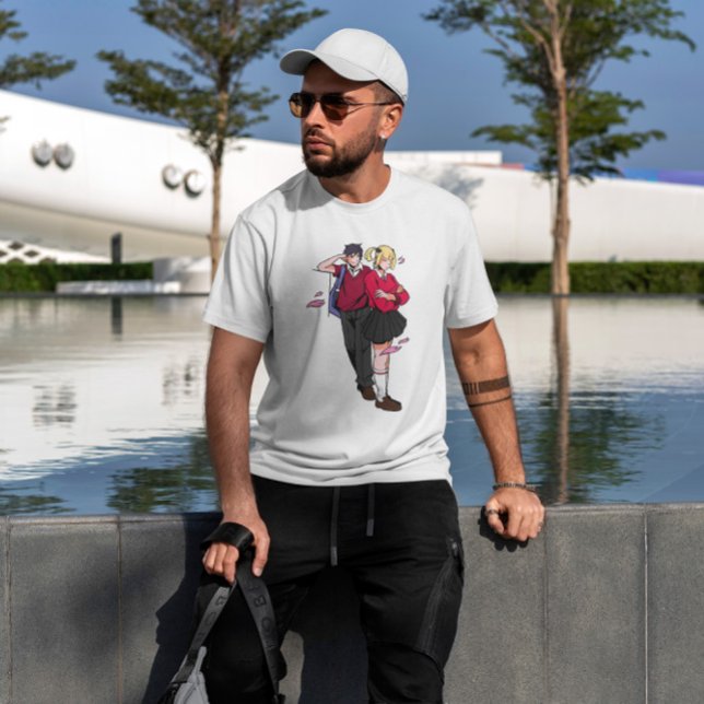 Camiseta Flerte de Casal de Anime (Criador carregado)