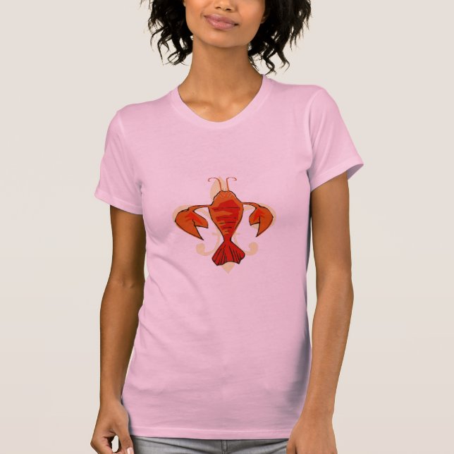 Camiseta Fleur De Craw Crayfish, Fleur De Lis (Frente)