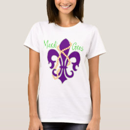 Camiseta Fleur De Lis com miçangas