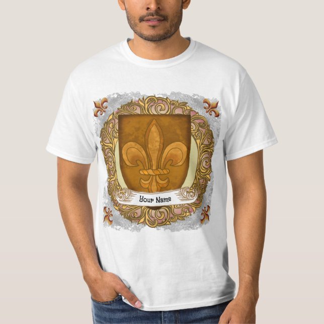 Camiseta Fleur De Lis Family Crest Surname (Frente)
