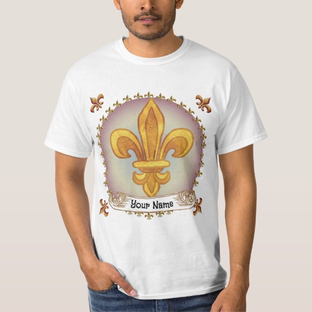 Camiseta Fleur De Lis Family Crest Surname (Frente)