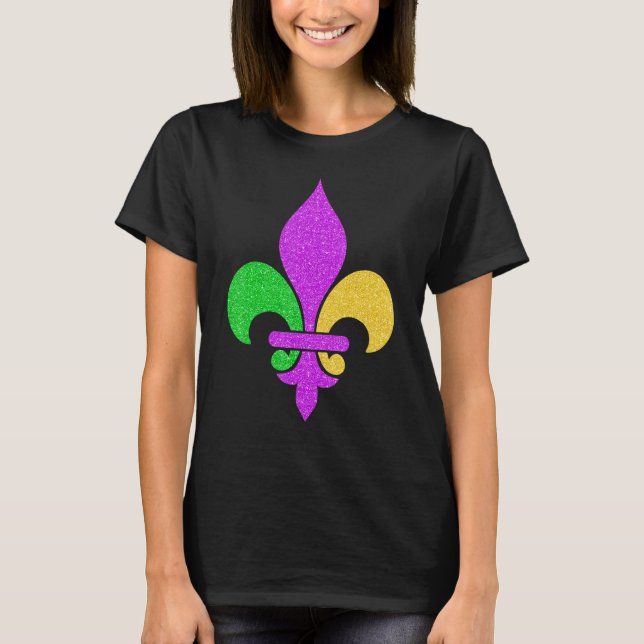 Camiseta Fleur De Lis Mardi Gras 2023 Adult Men Women Boys  (Frente)