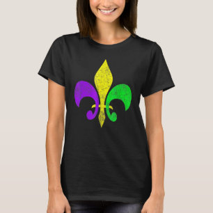 Camiseta Fleur de Lis & Máscara de Mardi Gras Lembrança de 