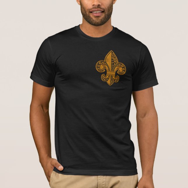 Camiseta Fleur floral Dourado #1 (Frente)