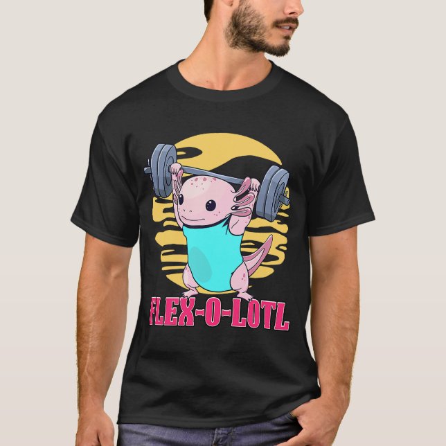 Camiseta Flex o lotl Bodybuilder Axolotl Welevising Gym (Frente)