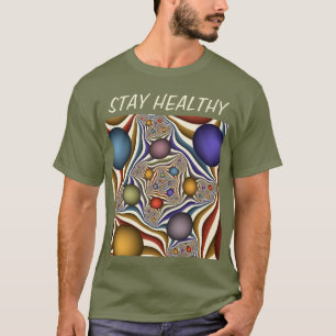 Camiseta Flexibindo Arte Fractal Colorida Abstrato