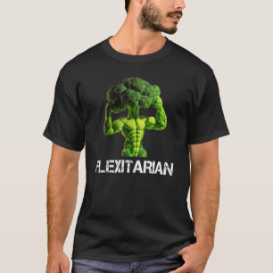 Camiseta Flexitariano Brócolis Fisiculturista Alimentação S