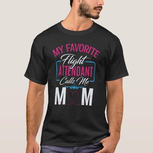 Camiseta Flight Attendant Mom  Mom Proud Profession Job Fan (Frente)