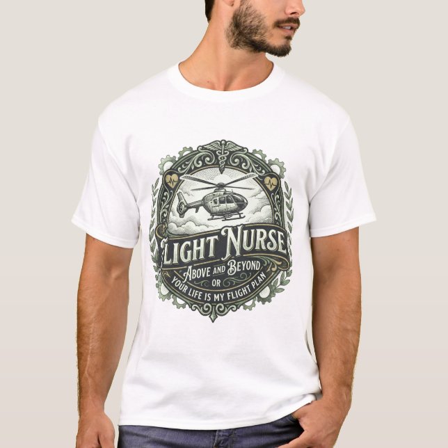 Camiseta Flight Nurse Above And Beyond (Frente)