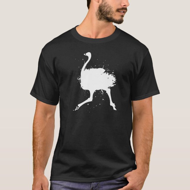 Camiseta Flightless Bird Ornithology - Wildife Emu Ostrich  (Frente)