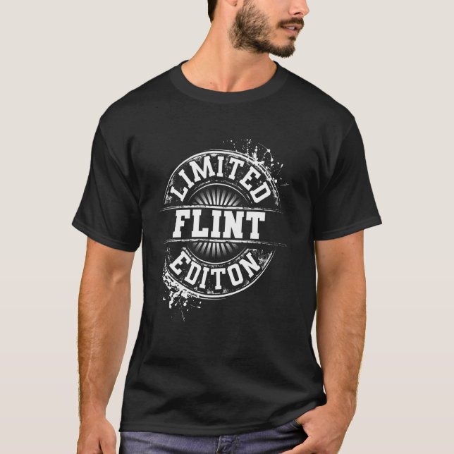 Camiseta Flint Surname Family Tree Birthday Reunion Ideia (Frente)