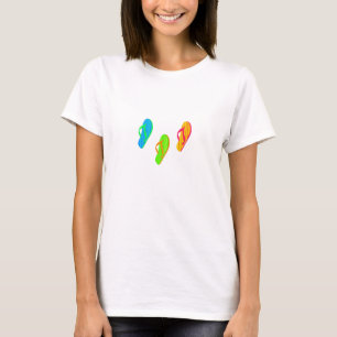 Camiseta flip-flop brilhante