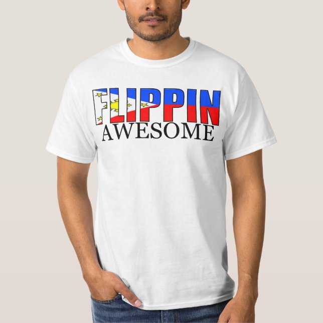 Camiseta Flippin (filipino) impressionante (Frente)