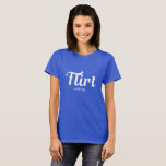 Camiseta FLIRT with Me Funny Retro Modern Graphic Fashion<br><div class="desc">Personalizar com qualquer texto</div>