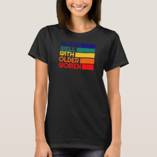 Camiseta Flirty Cougar Joga Bem Com Mulheres Mais Velhas Co