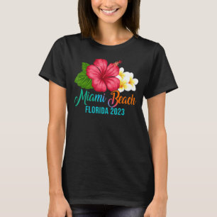 Camiseta Flo Tropical de Hibiscus Flórida de Miami